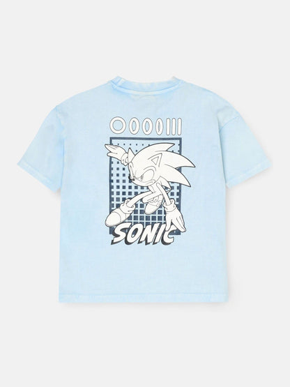 Dsiney Kidz - Angel & Rocket Blue Sonic Oversized Washed T-Shirt image 5