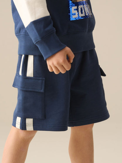 Dsiney Kidz - Angel & Rocket Blue Sonic Side Stripe Shorts image 3