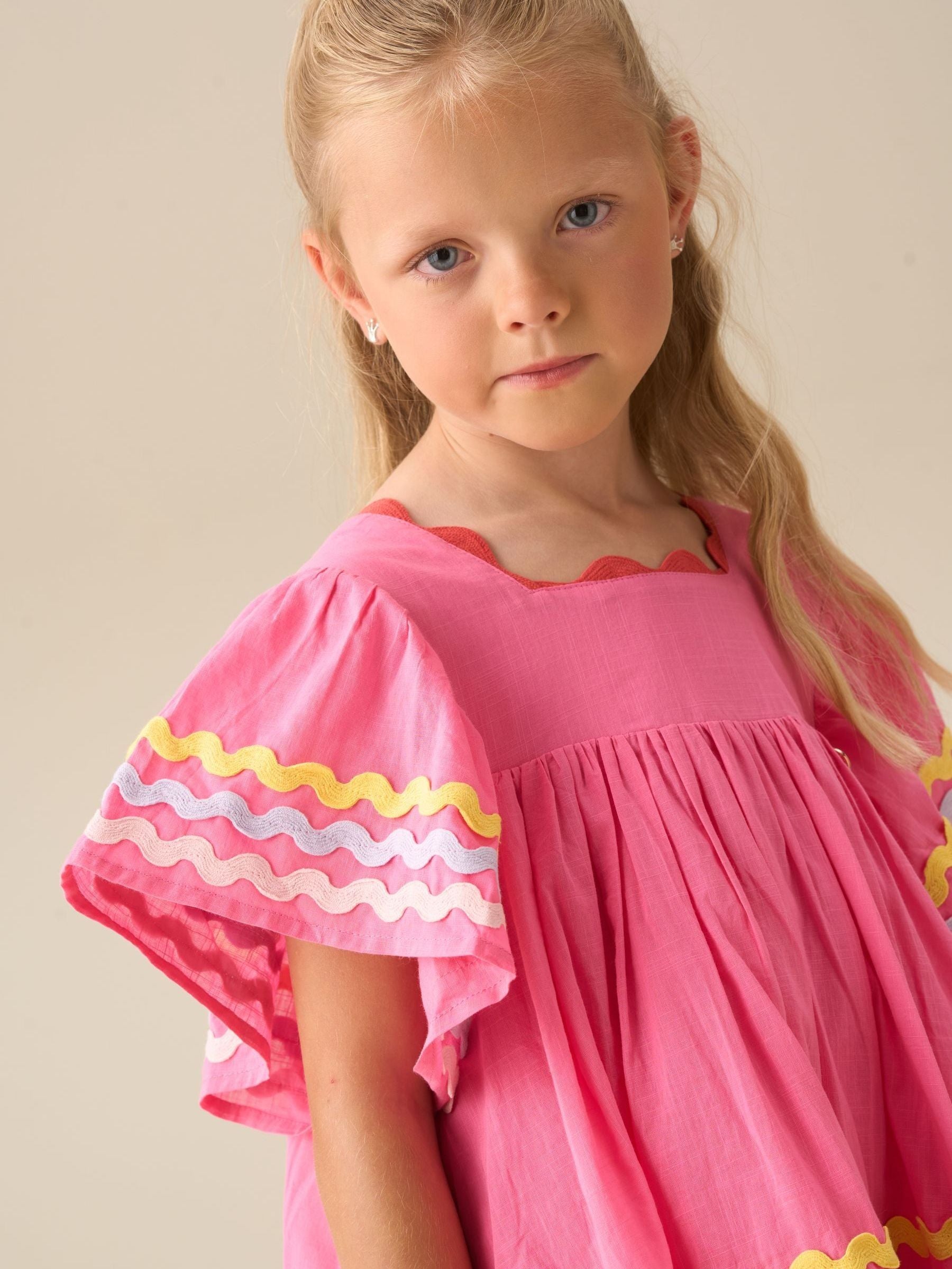 Angel & Rocket Pink Electra Ric Rac Dress image 5