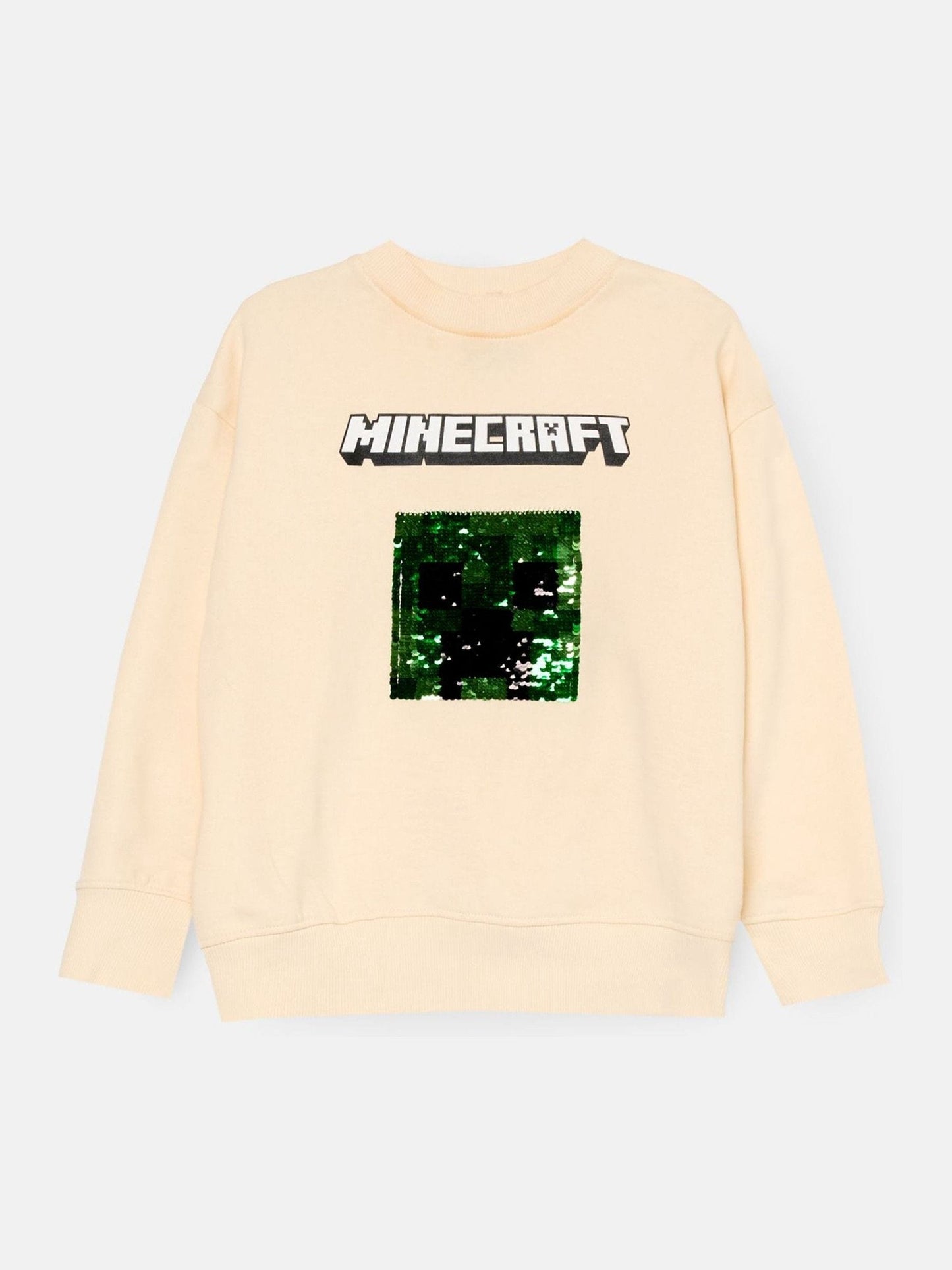 Dsiney Kidz - Angel & Rocket Cream Minecraft Sequin Sweatshirt image 4