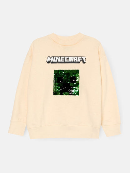 Dsiney Kidz - Angel & Rocket Cream Minecraft Sequin Sweatshirt image 4