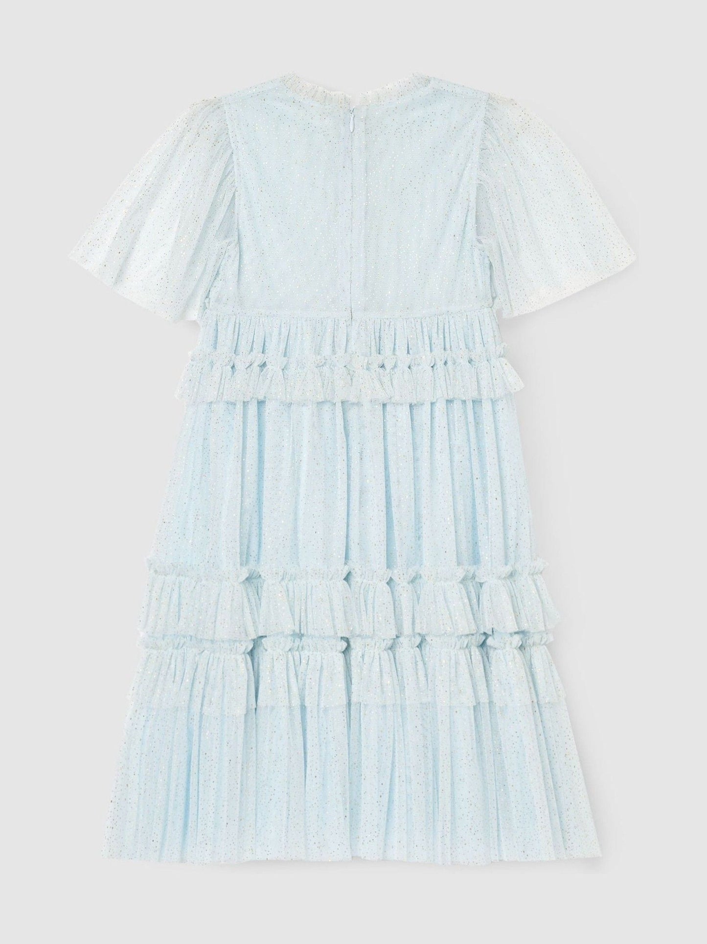 Angel & Rocket Blue Xeni Ruffle Detail Mesh Dress image 6
