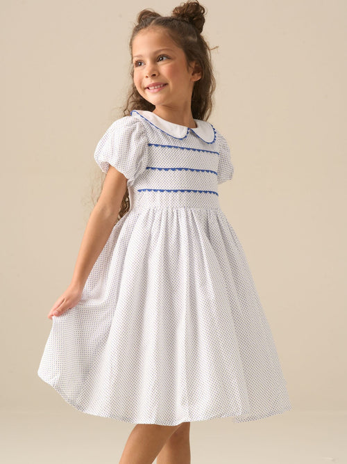 Dsiney Kidz - Angel & Rocket Blue Lottie Spot Puff Sleeve Dress image 1