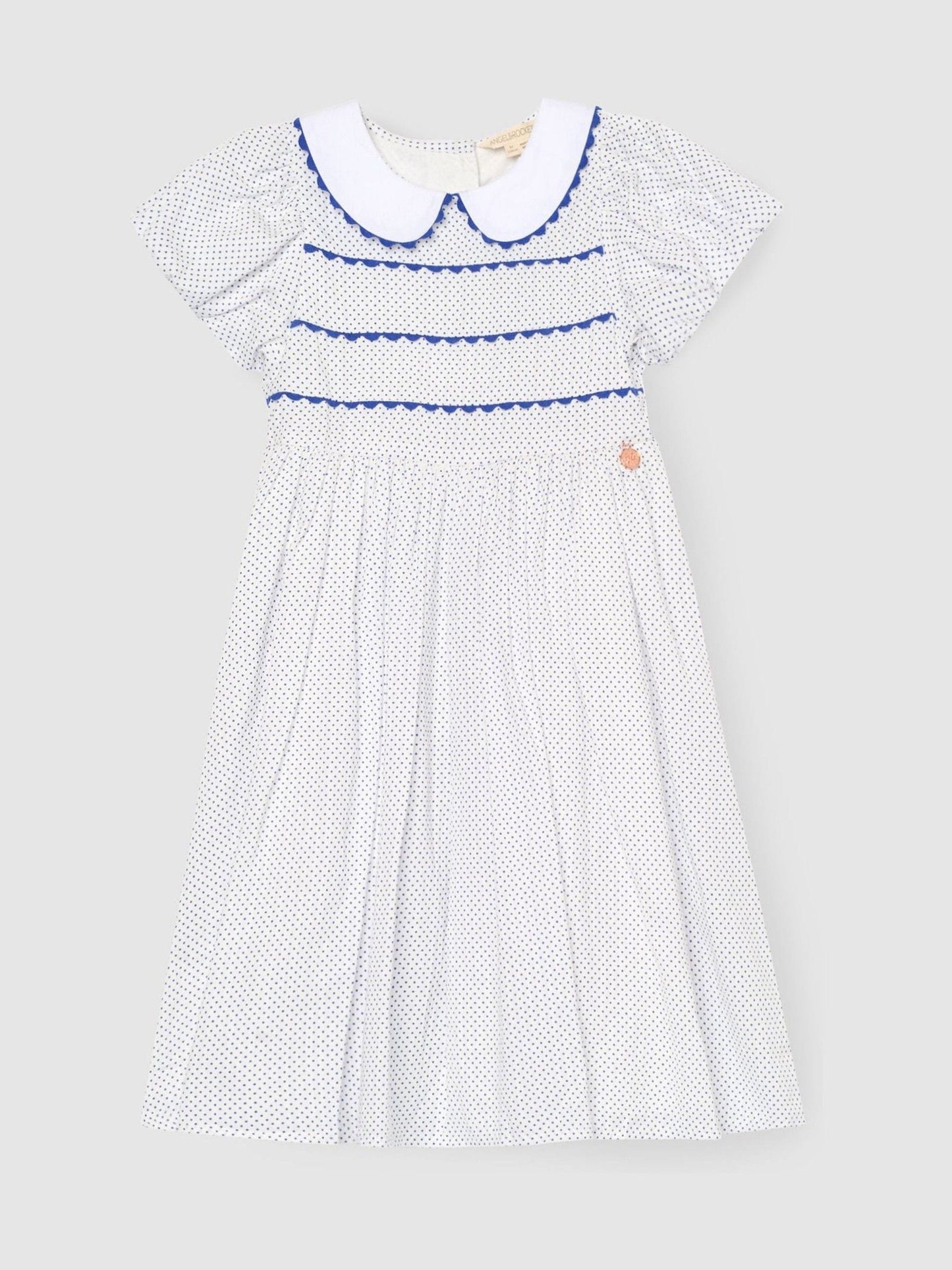 Angel & Rocket Blue Lottie Spot Puff Sleeve Dress image 6