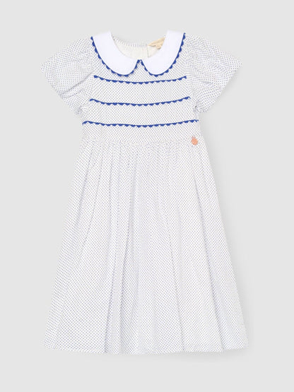 Angel & Rocket Blue Lottie Spot Puff Sleeve Dress image 6