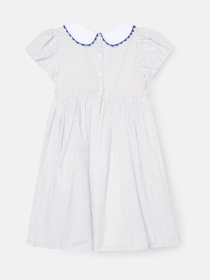 Angel & Rocket Blue Lottie Spot Puff Sleeve Dress image 7