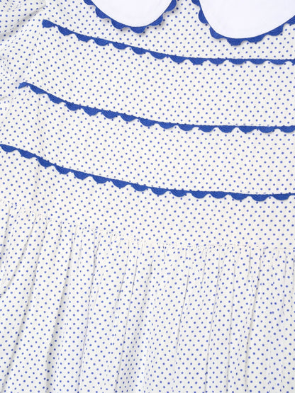 Angel & Rocket Blue Lottie Spot Puff Sleeve Dress image 8