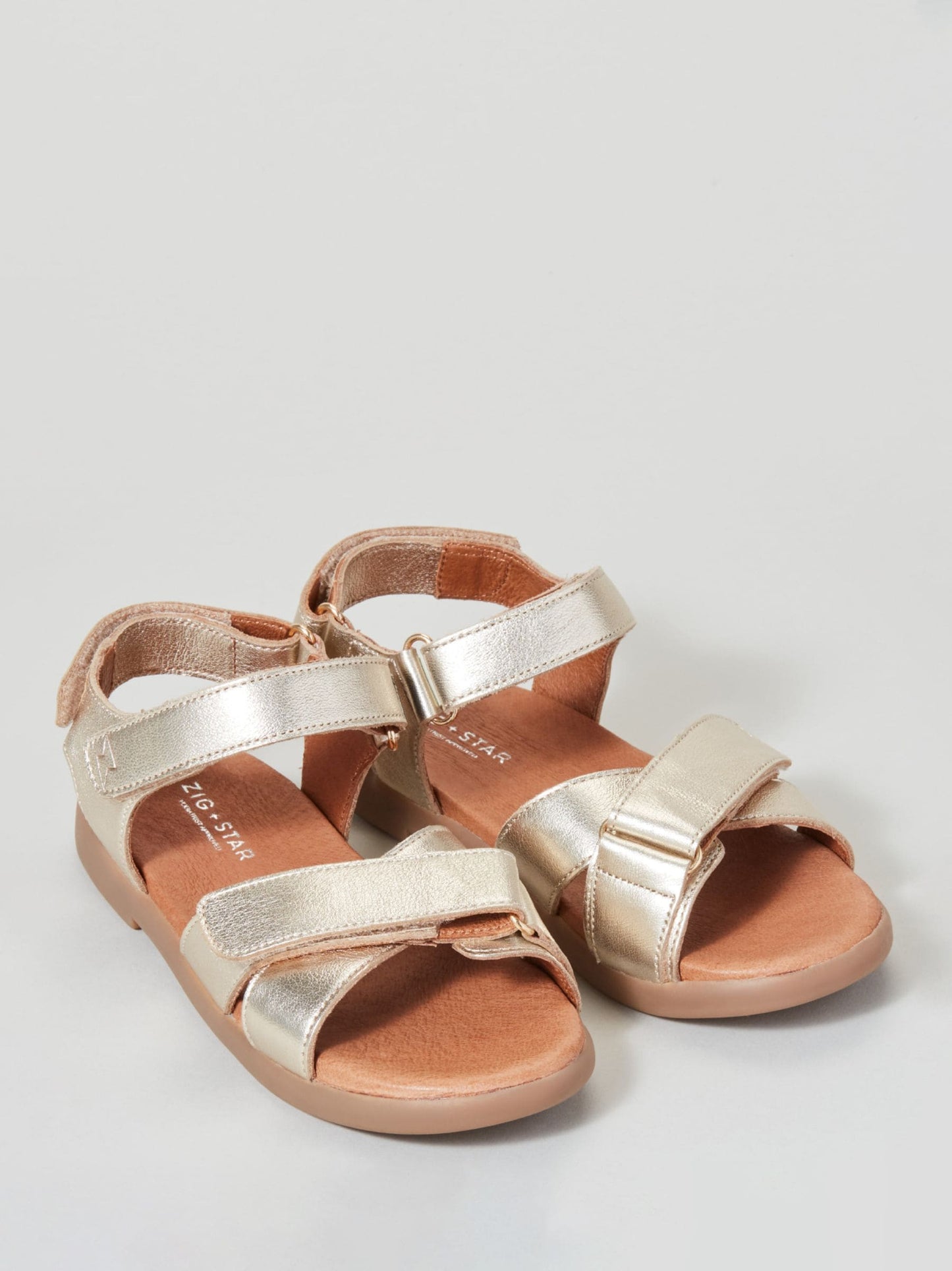 Zig+Star Gold Rae Junior Cross-Strap Sandals image 1