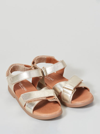 Zig+Star Gold Rae Junior Cross-Strap Sandals image 1