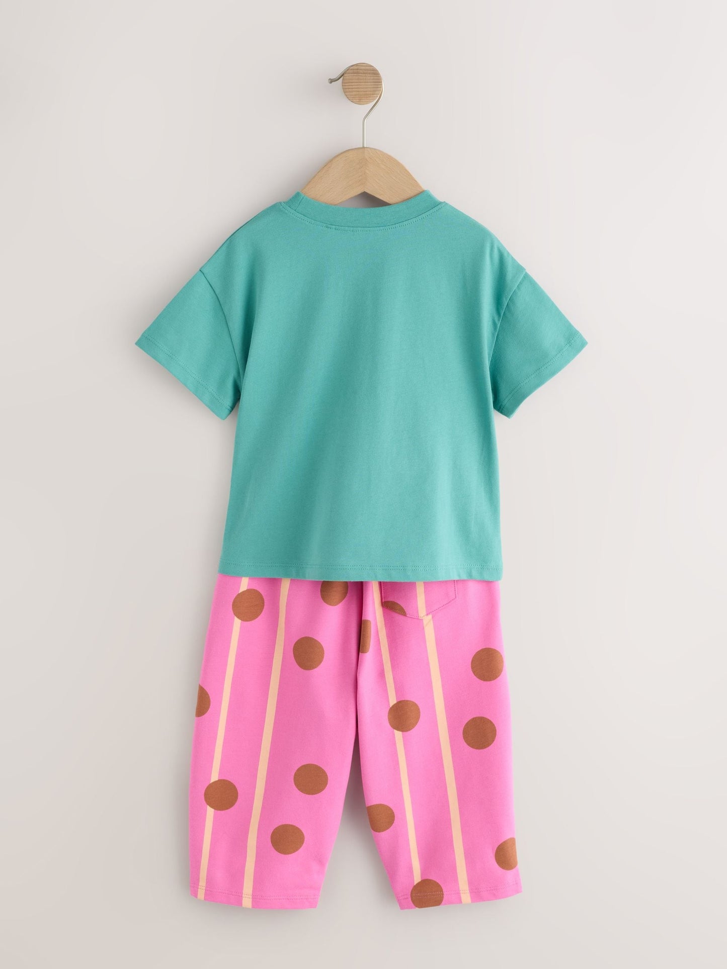 Green Cat Short Sleeve T-Shirt and Barrel Trousers Set (3mths-7yrs) image 6