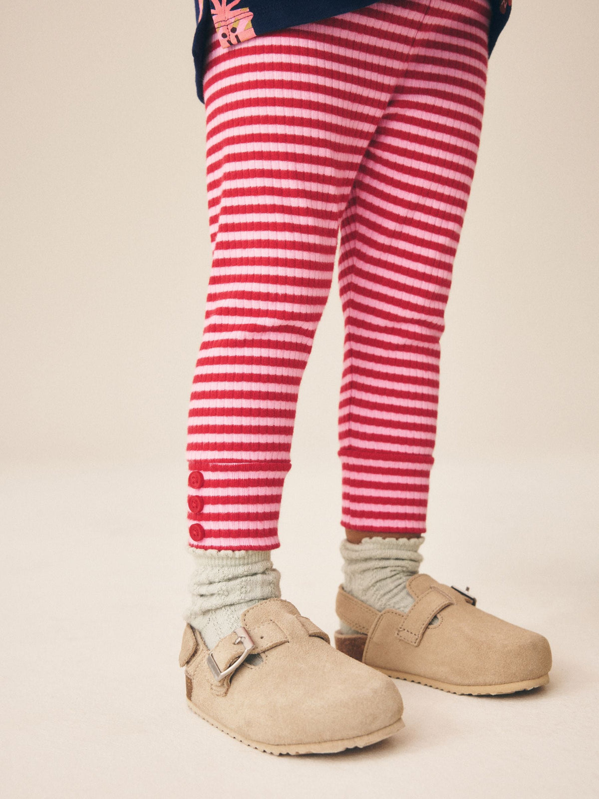 Navy Christmas Long Sleeve Ribbed Raglan Top and Leggings Set (3mths-7yrs) - image 4
