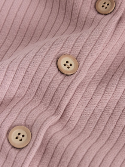 Dsiney Kidz - Pink Ribbed Raglan Cardigan and Wide Leg Trousers Set (3mths-7yrs) image 10