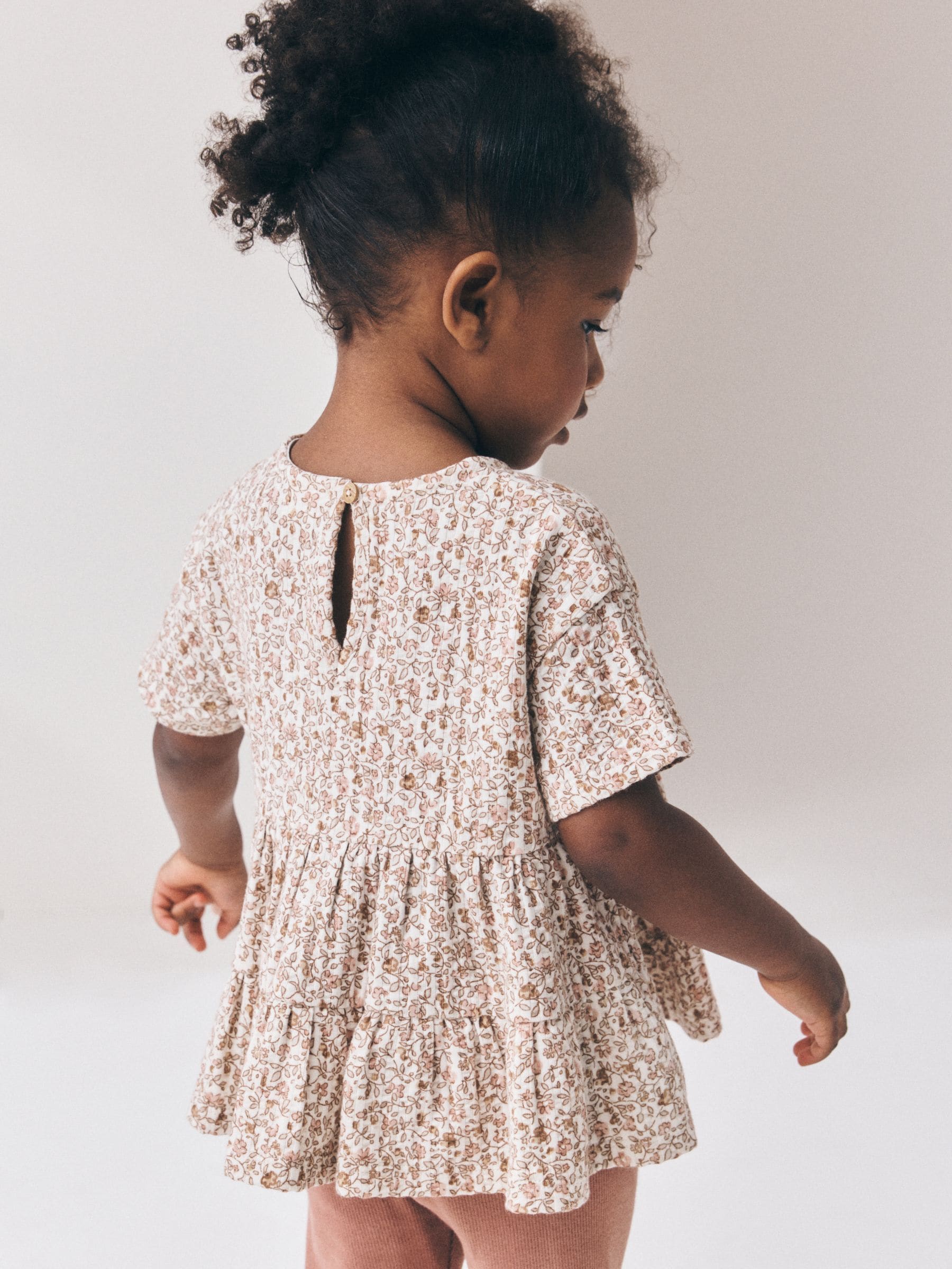 Neutral Peplum Top and Leggings Set (3mths-7yrs) image 2