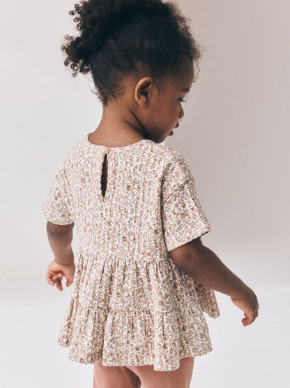 Neutral Peplum Top and Leggings Set (3mths-7yrs) image 2
