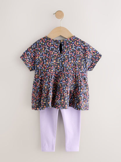 Navy Floral Top and Legging Set (3mths-7yrs) image 7
