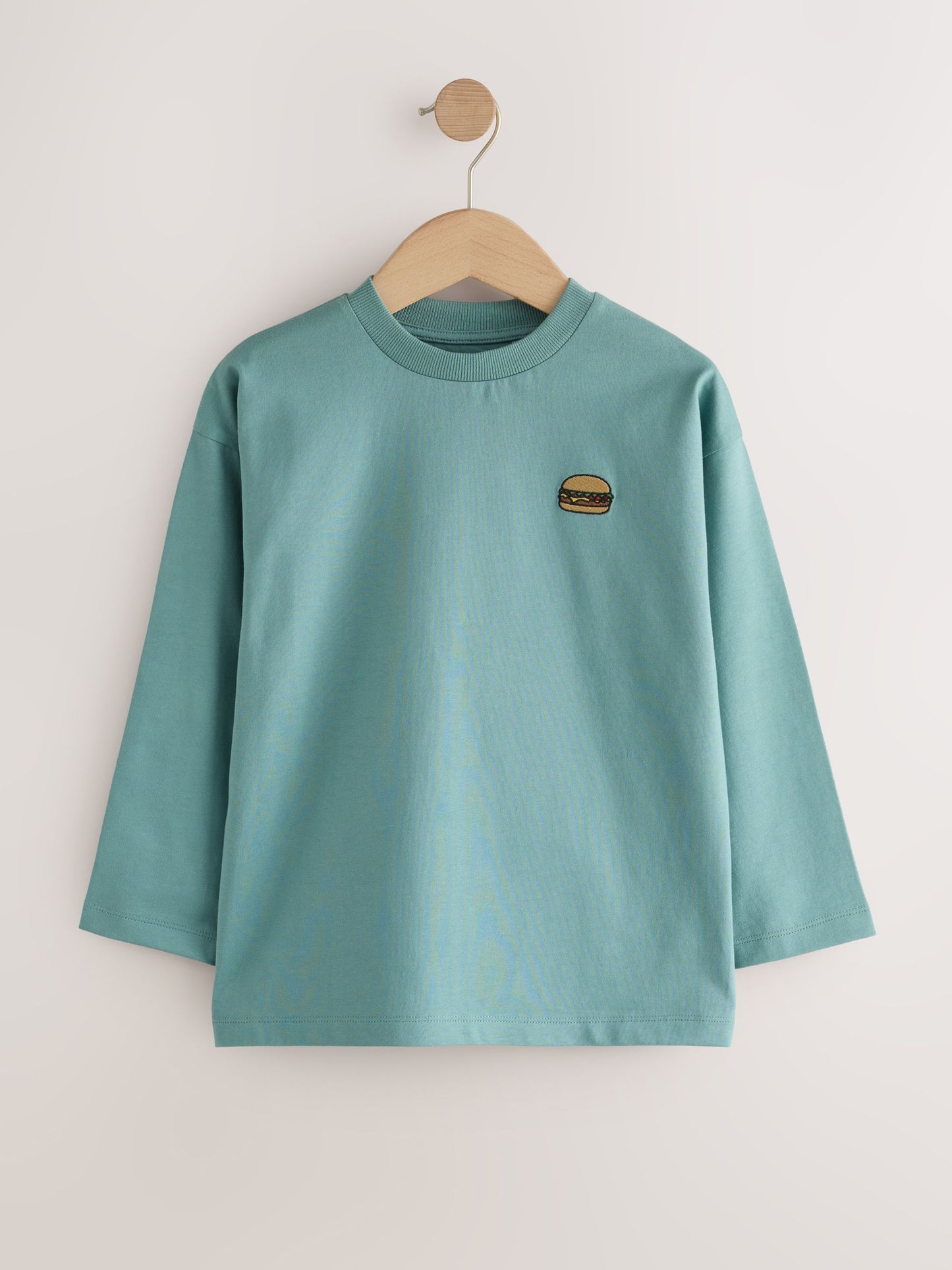Dsiney Kidz - Blue/Green/Charcoal Food Long Sleeve Relaxed Fit T-Shirts 4 Pack (3-16yrs) image 4
