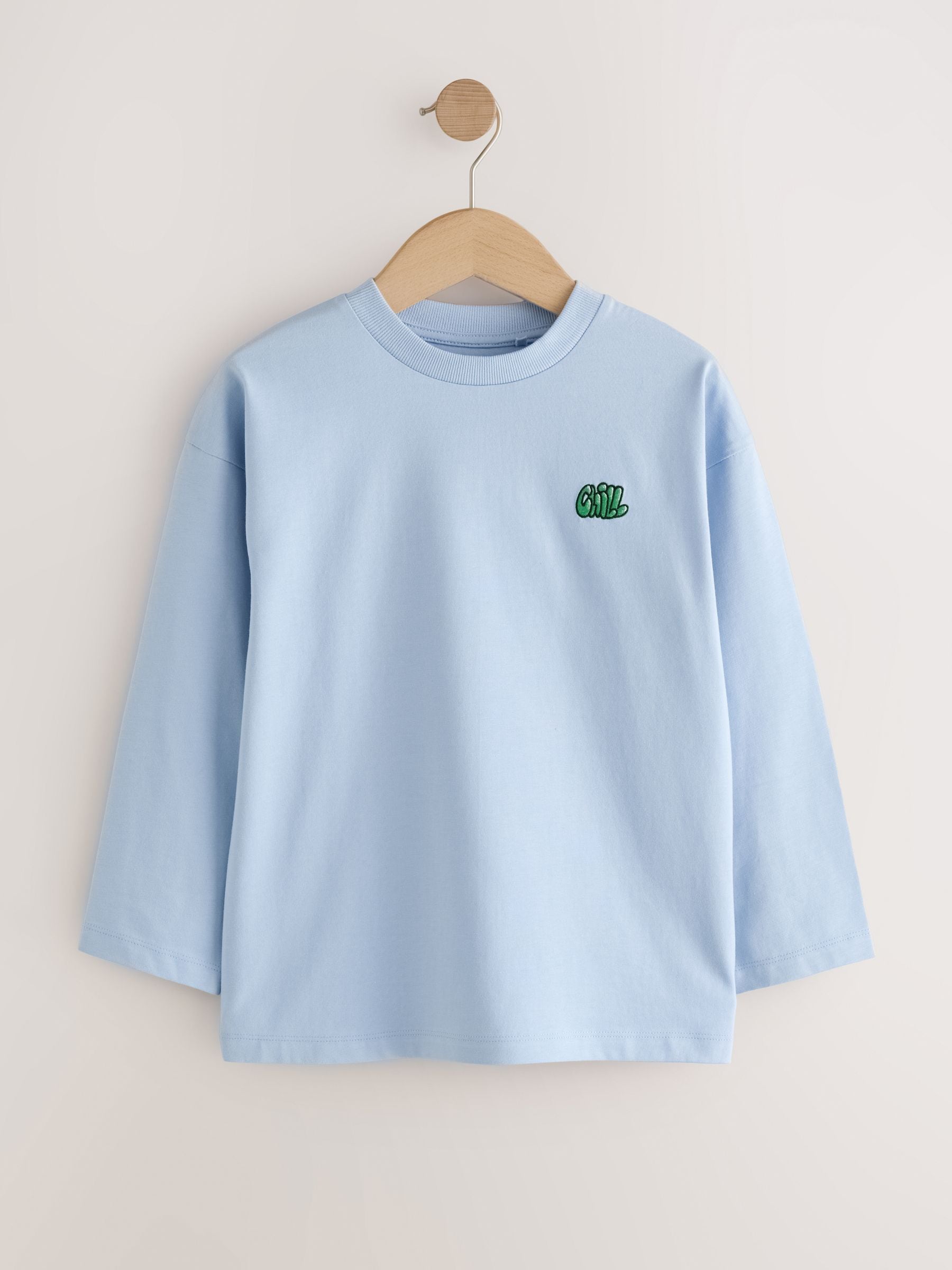 Dsiney Kidz - Blue/Green/Charcoal Food Long Sleeve Relaxed Fit T-Shirts 4 Pack (3-16yrs) image 5