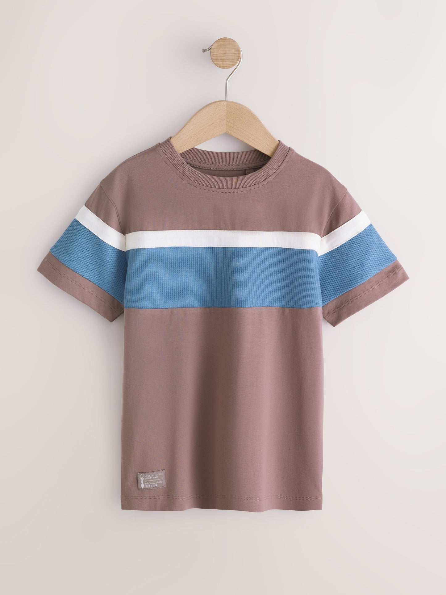 Dsiney Kidz - Mink/Blue/Navy Short Sleeve Colourblock T-Shirts (3-16yrs) image 2