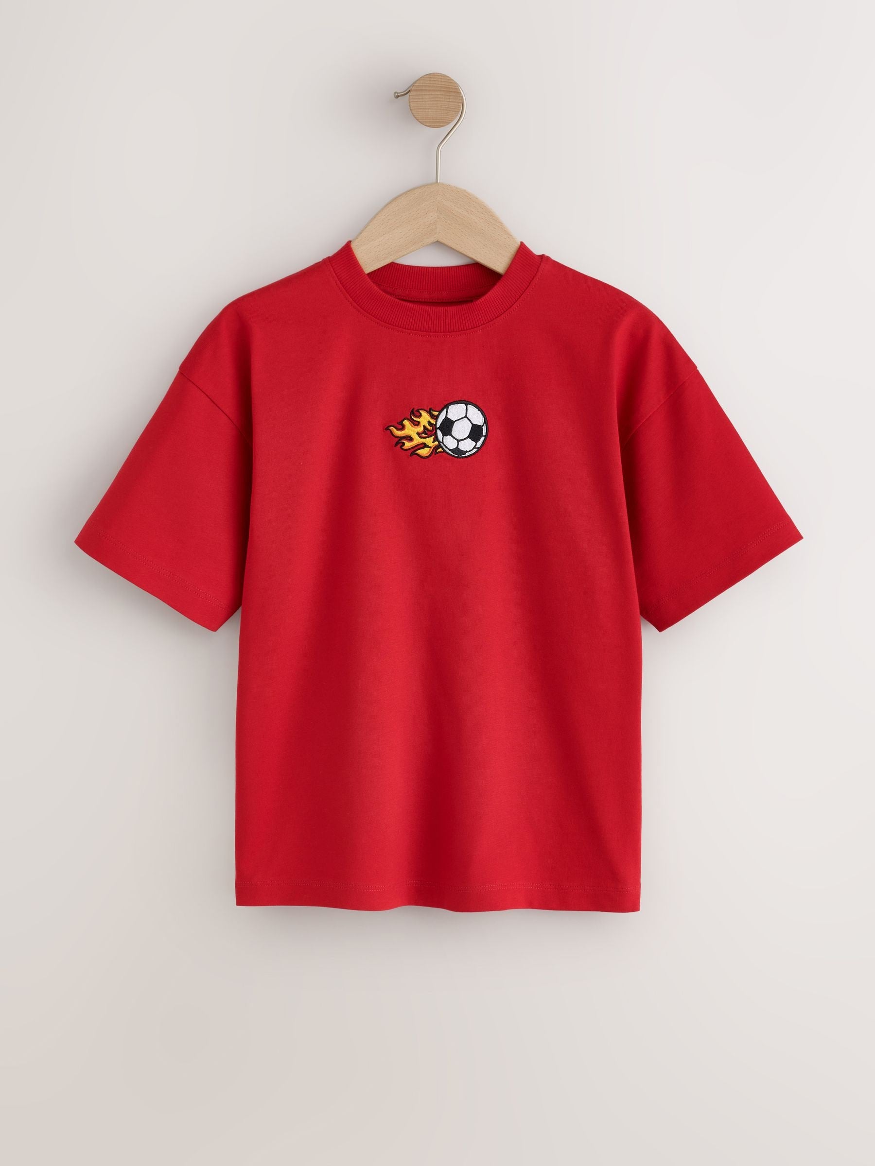 Dsiney Kidz - Red/Charcoal/Tan Relaxed Fit Graphic Print Short Sleeve T-Shirts 3 Pack (3-16yrs) image 2