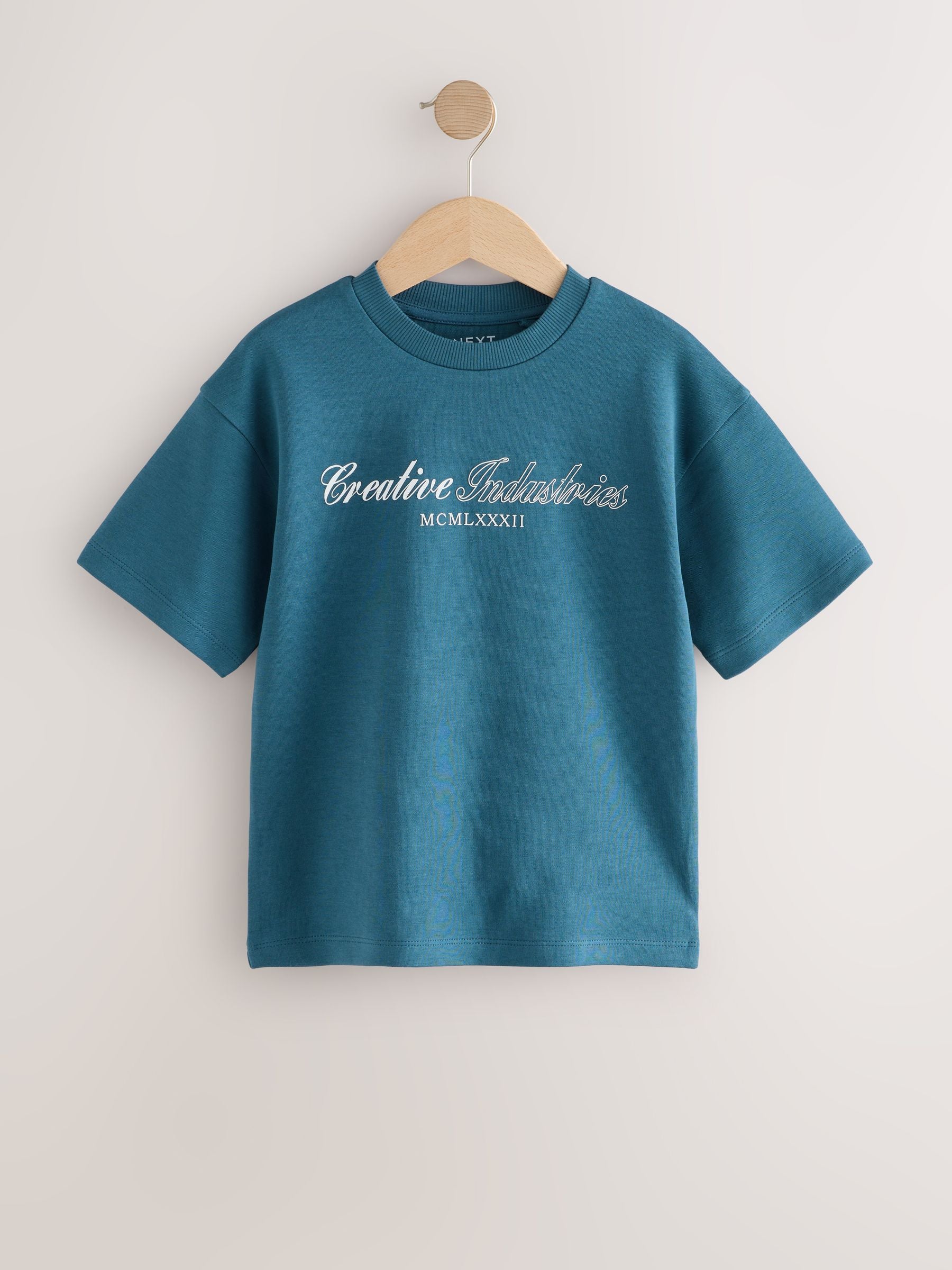 Dsiney Kidz - Teal Blue Graphic Heavyweight Short Sleeve T-Shirt (3-16yrs) image 1