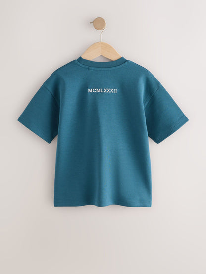 Dsiney Kidz - Teal Blue Graphic Heavyweight Short Sleeve T-Shirt (3-16yrs) image 2