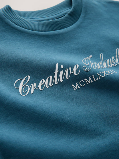 Dsiney Kidz - Teal Blue Graphic Heavyweight Short Sleeve T-Shirt (3-16yrs) image 3