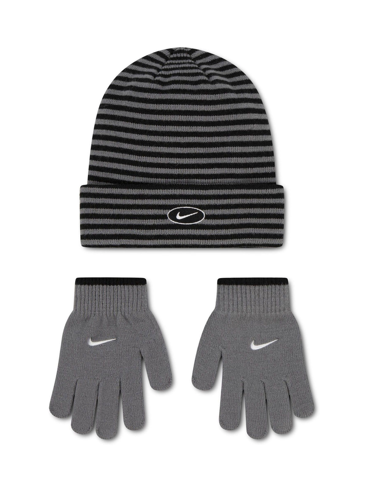 Nike Grey Nan Micro Stripe Peak Beanie Hat - image 1
