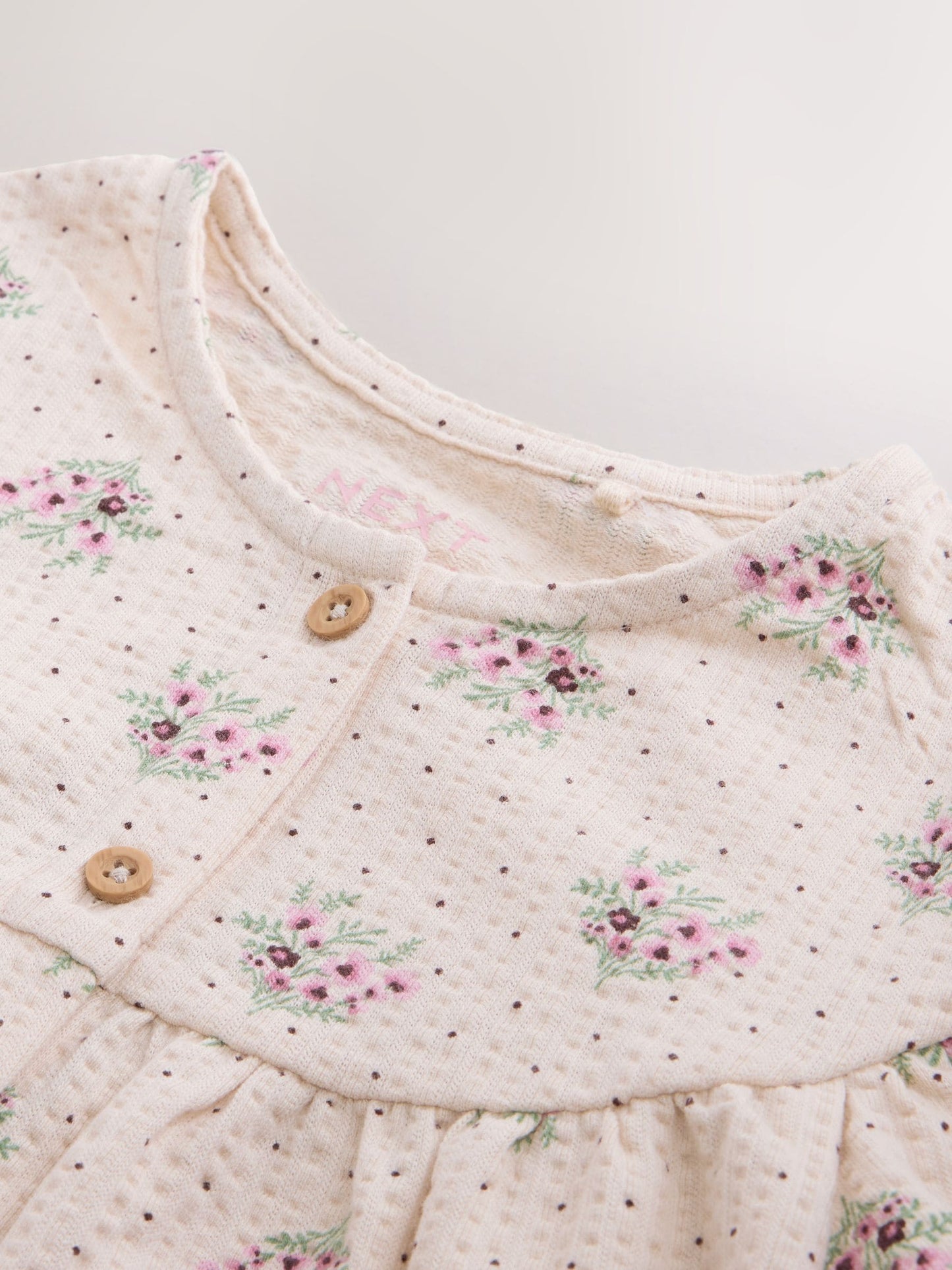 Pink Ditsy Floral Long Sleeve Blouse and Bloomer Trousers Set (3mths-7yrs) image 8