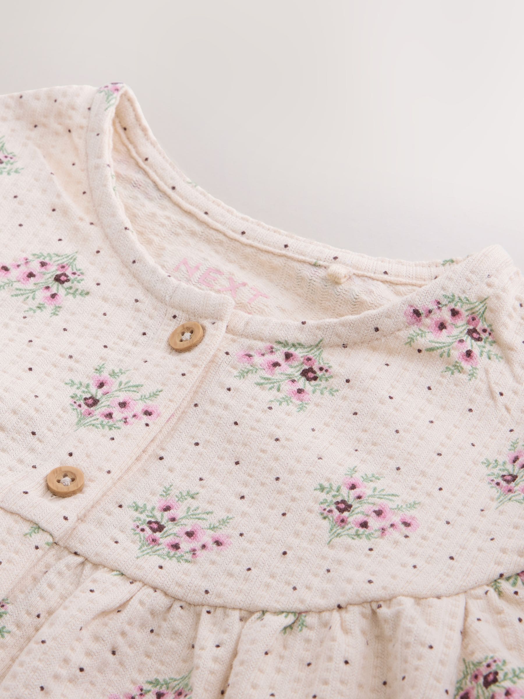 Pink Ditsy Floral Long Sleeve Blouse and Bloomer Trousers Set (3mths-7yrs) image 8