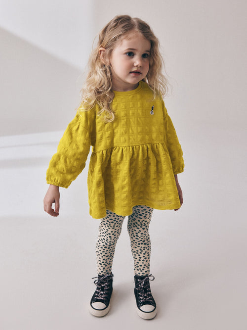 Dsiney Kidz - Lime Green Long Sleeve Textured Blouse and Leggings Set (3mths-7yrs) image 1