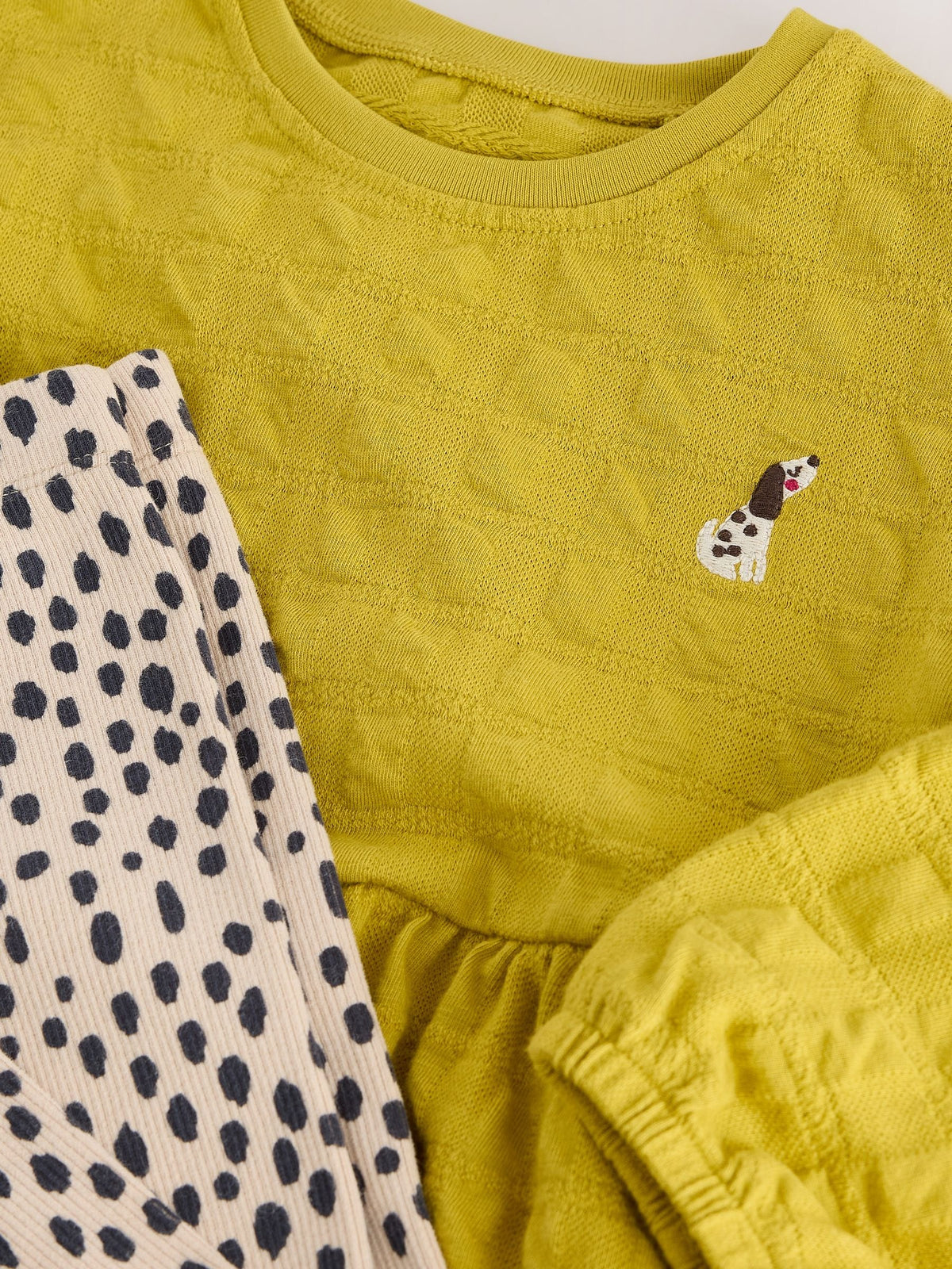 Dsiney Kidz - Lime Green Long Sleeve Textured Blouse and Leggings Set (3mths-7yrs) image 8
