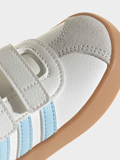 adidas White/Blue VL Court 3.0 Hook and Loop Infant Trainers image 7