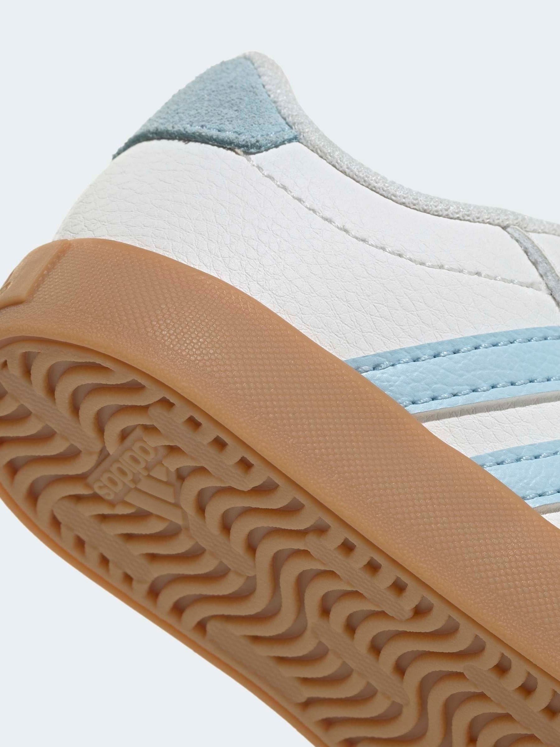 adidas White/Blue VL Court 3.0 Hook and Loop Infant Trainers image 8
