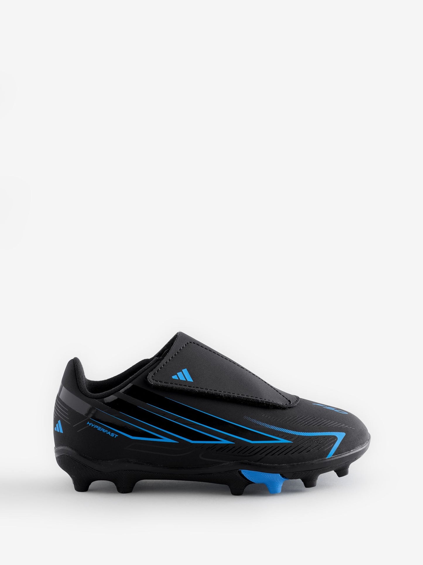 adidas Black F50 Hyperfast Club Touch Fastening Firm Ground / Multi Ground Football Boots image 1