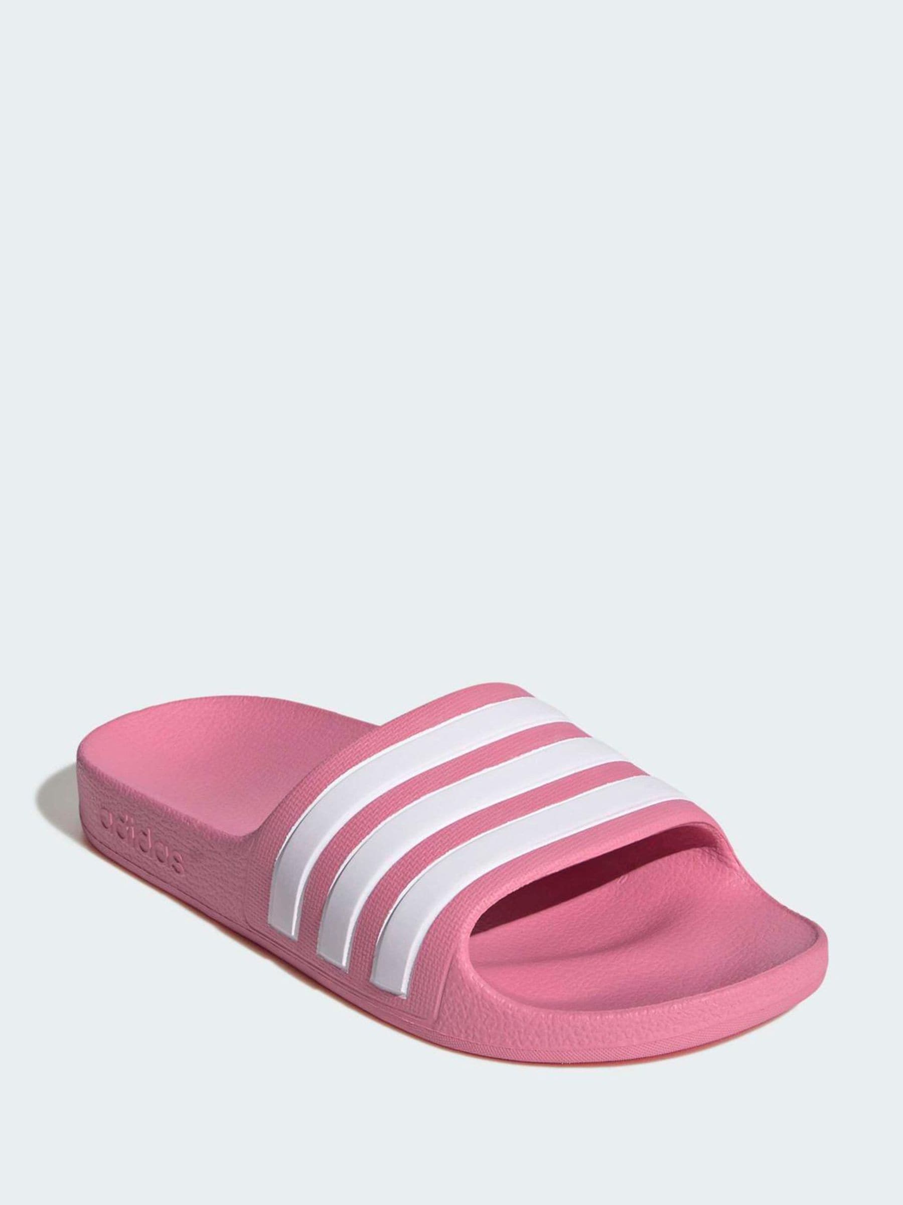 adidas Pink/White Adilette Kids Swim Sandals image 1