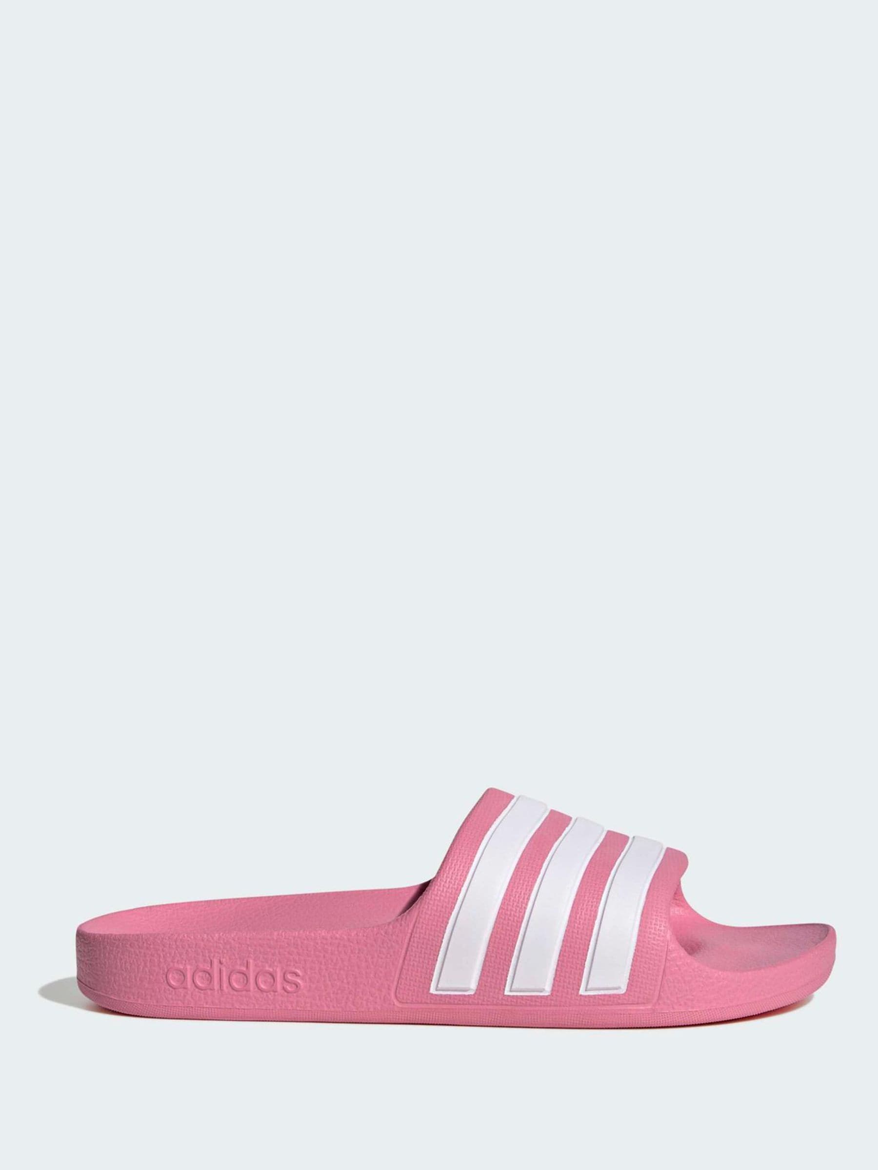 adidas Pink/White Adilette Kids Swim Sandals image 3