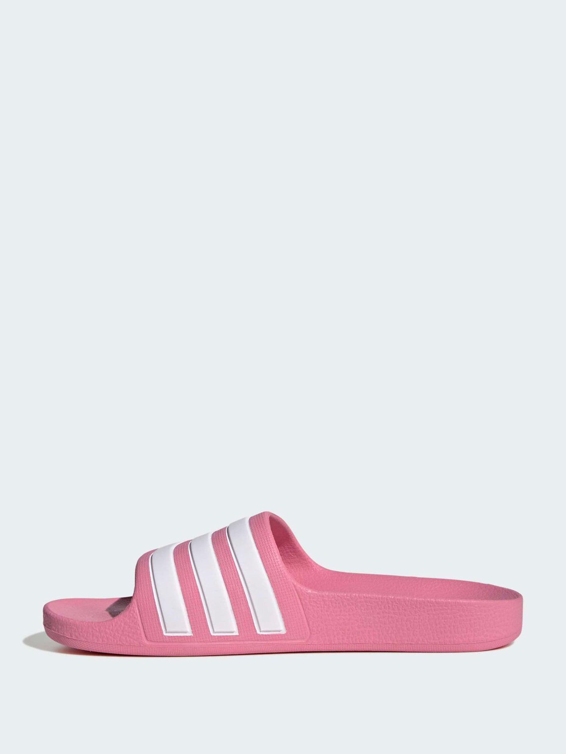 adidas Pink/White Adilette Kids Swim Sandals image 4