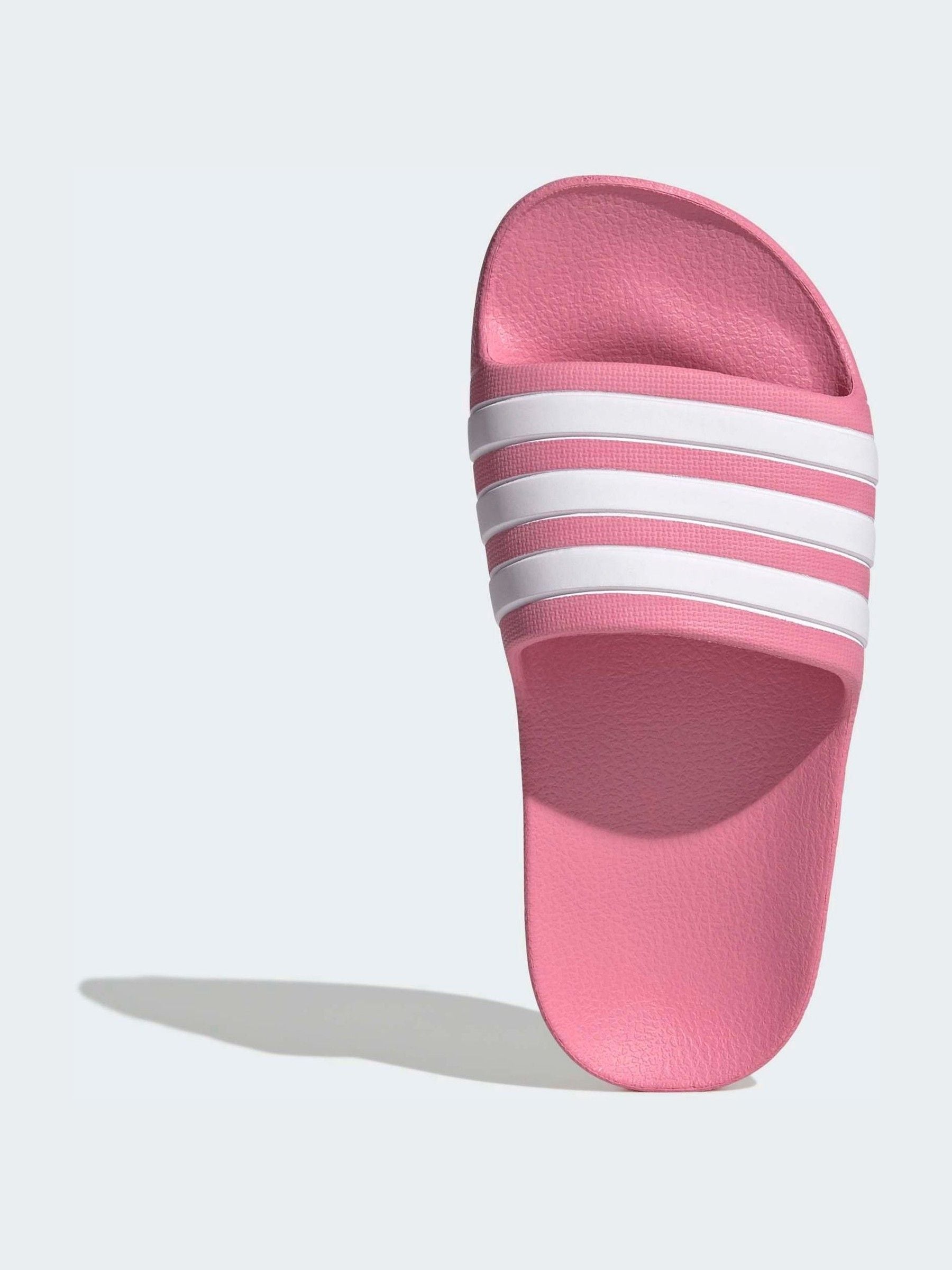 adidas Pink/White Adilette Kids Swim Sandals image 6