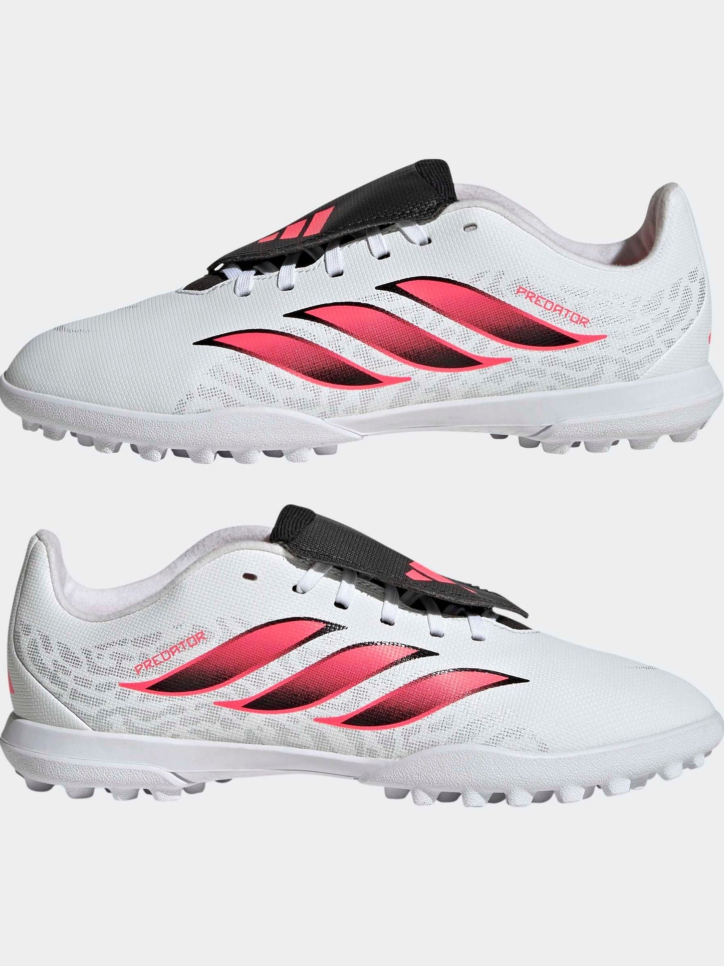 adidas White Predator Club Fold-over Tongue Turf Junior Football Boots image 9