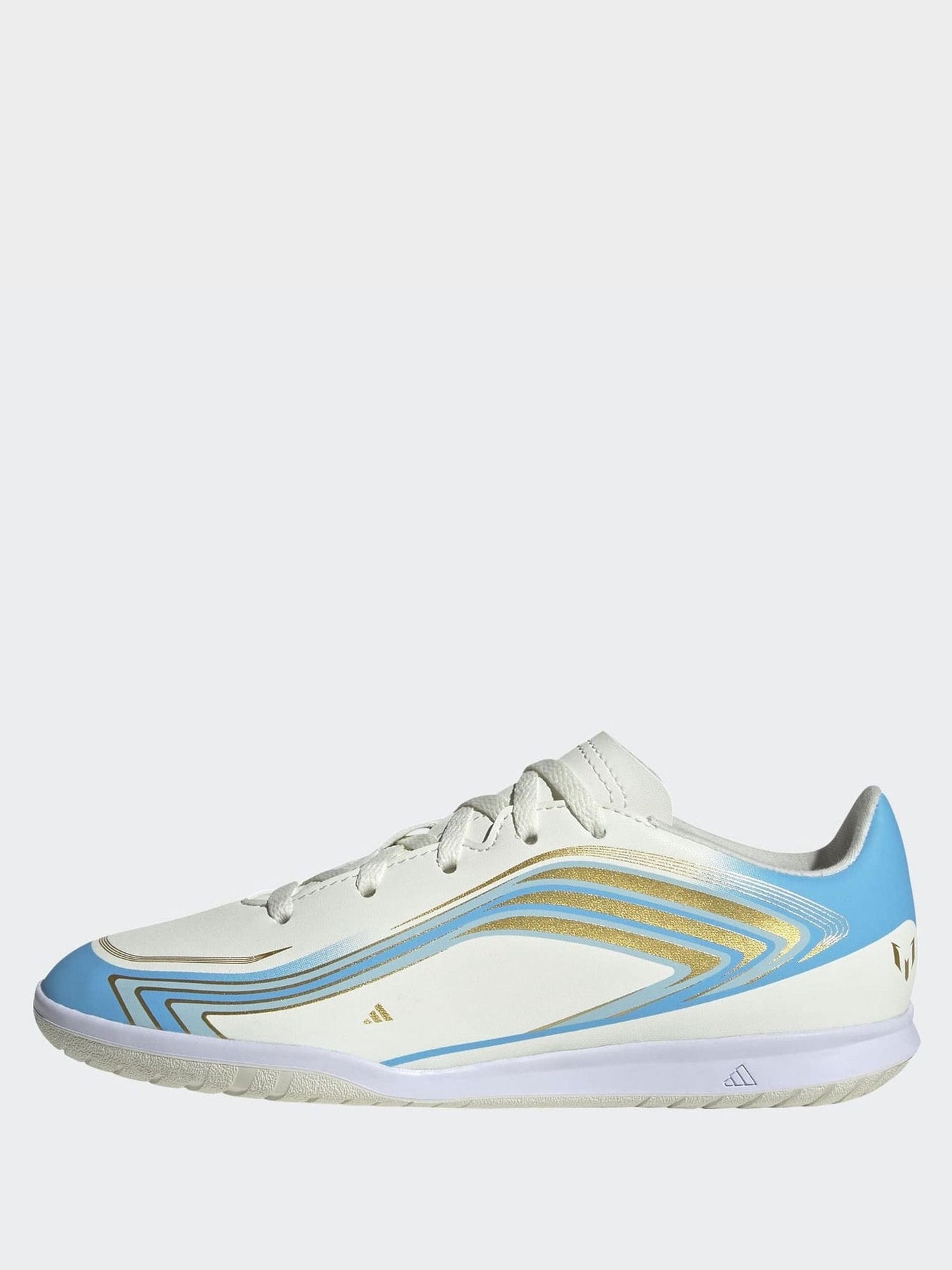 adidas Beige F50 Messi Club Indoor Football Trainers Kids image 2