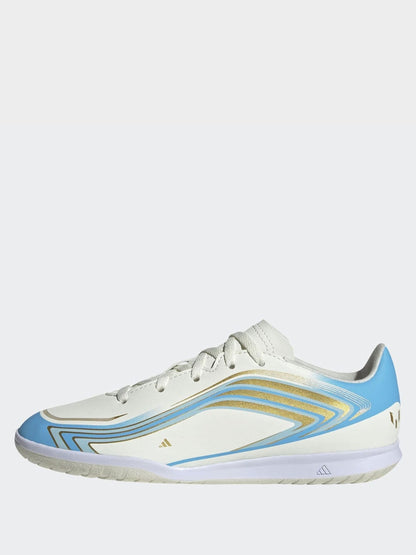 adidas Beige F50 Messi Club Indoor Football Trainers Kids image 2