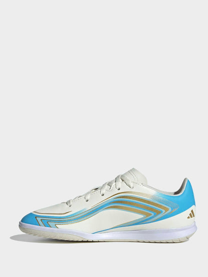 adidas Beige F50 Messi Club Indoor Football Trainers Kids image 3