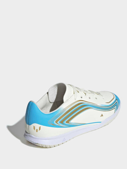 adidas Beige F50 Messi Club Indoor Football Trainers Kids image 6