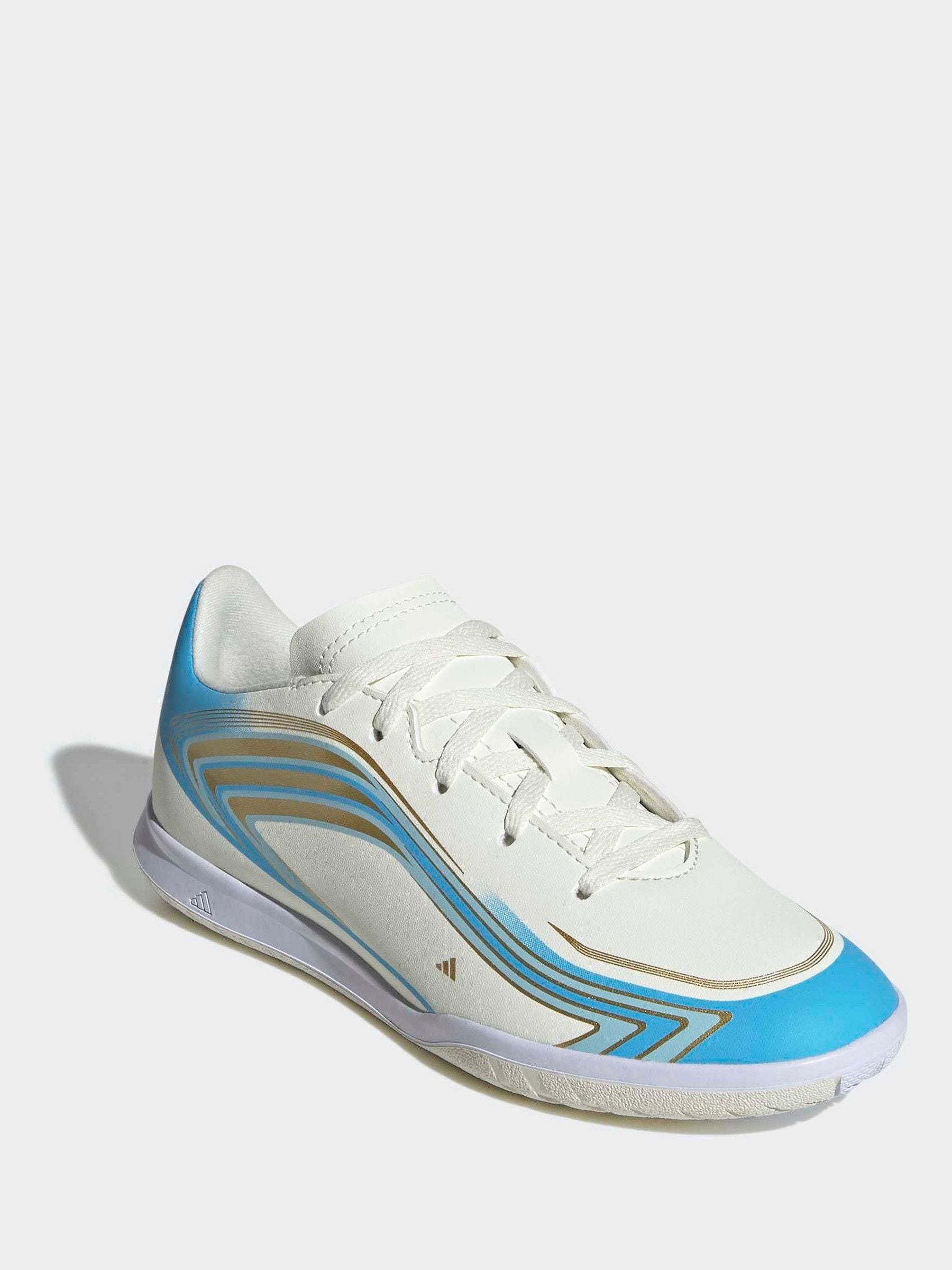 adidas Beige F50 Messi Club Indoor Football Trainers Kids image 7