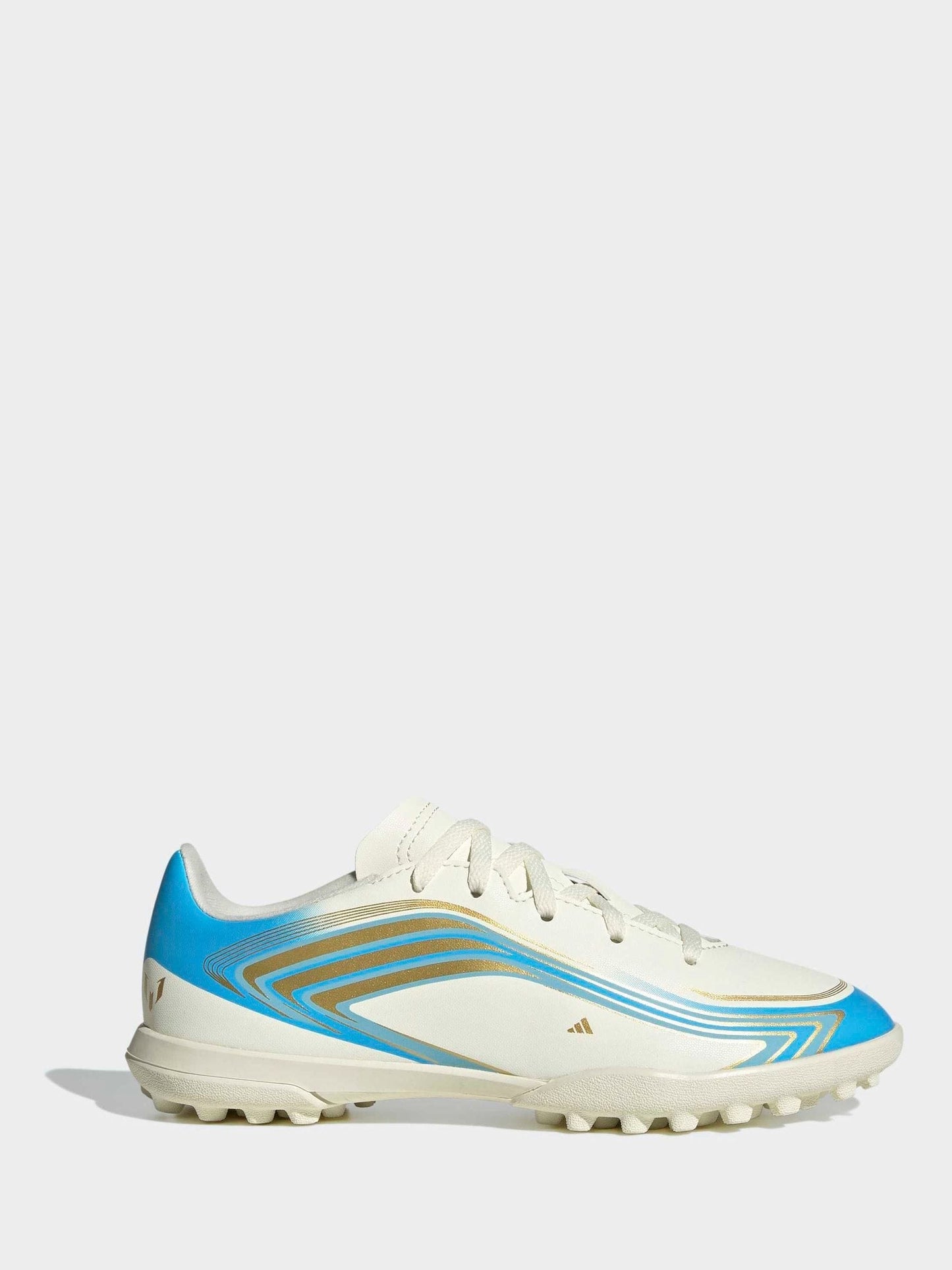 adidas Beige F50 Messi Club Turf Football Trainers Kids image 1
