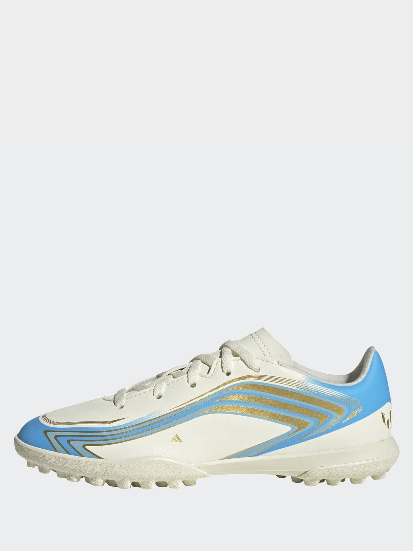 adidas Beige F50 Messi Club Turf Football Trainers Kids image 2