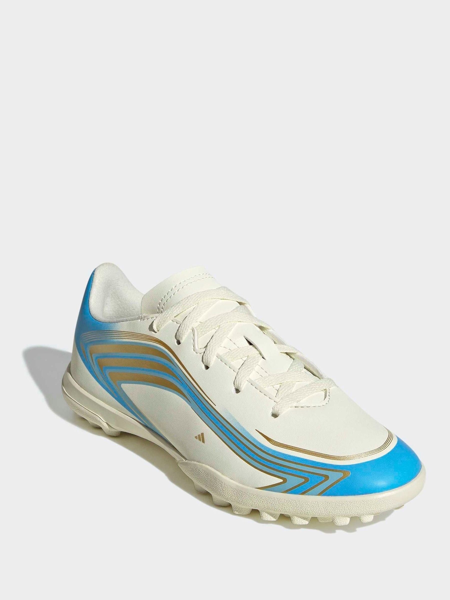 adidas Beige F50 Messi Club Turf Football Trainers Kids image 5