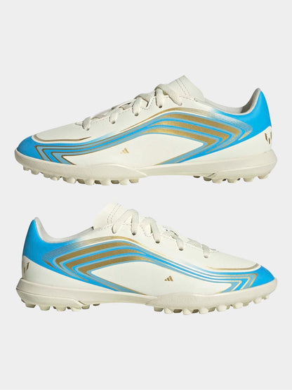 adidas Beige F50 Messi Club Turf Football Trainers Kids image 7