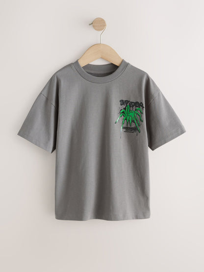 Dsiney Kidz - Charcoal Grey Short Sleeve Graphic T-Shirt (3-16yrs) image 5