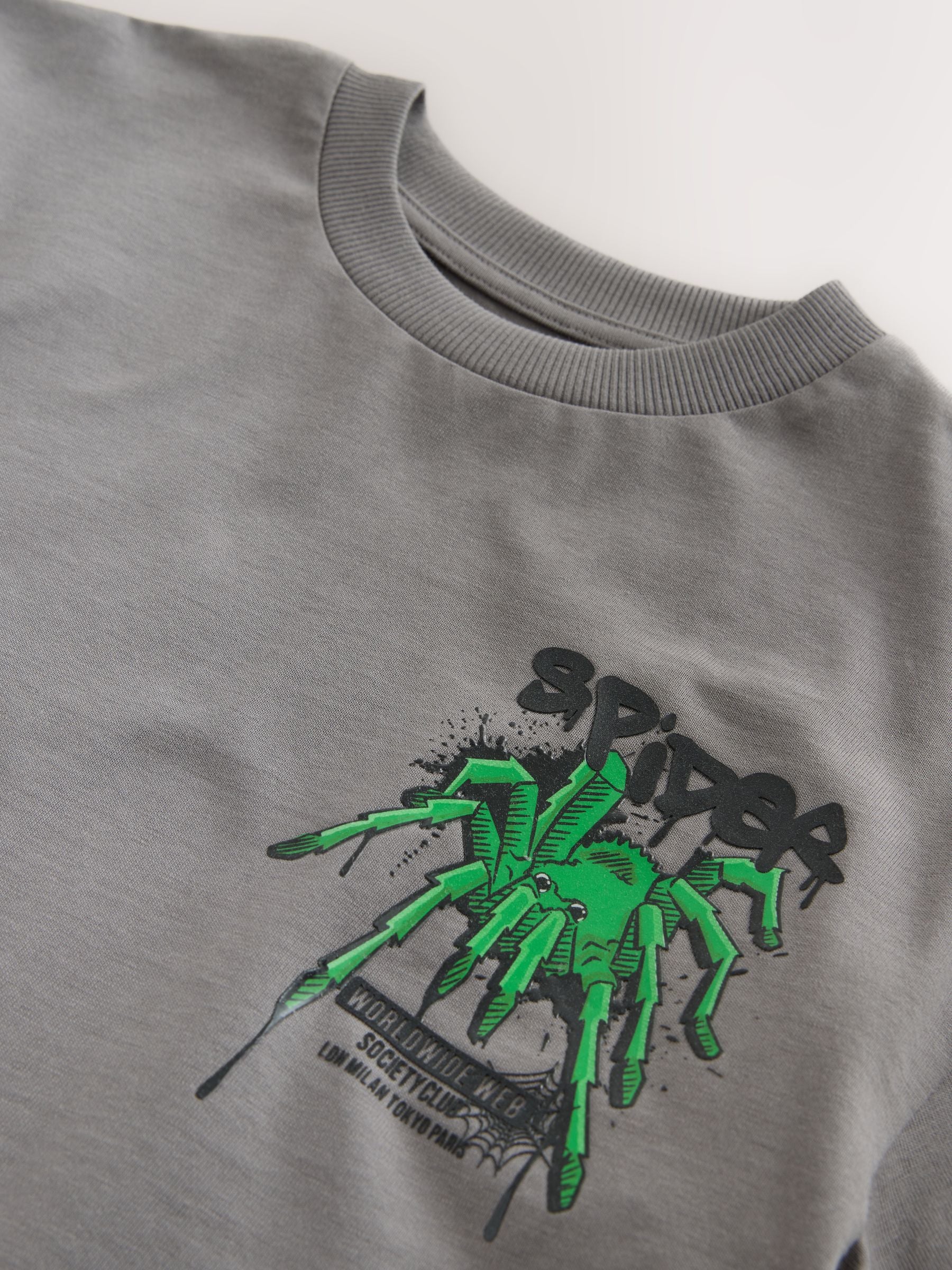 Dsiney Kidz - Charcoal Grey Short Sleeve Graphic T-Shirt (3-16yrs) image 7